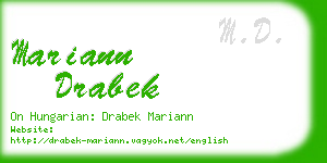 mariann drabek business card